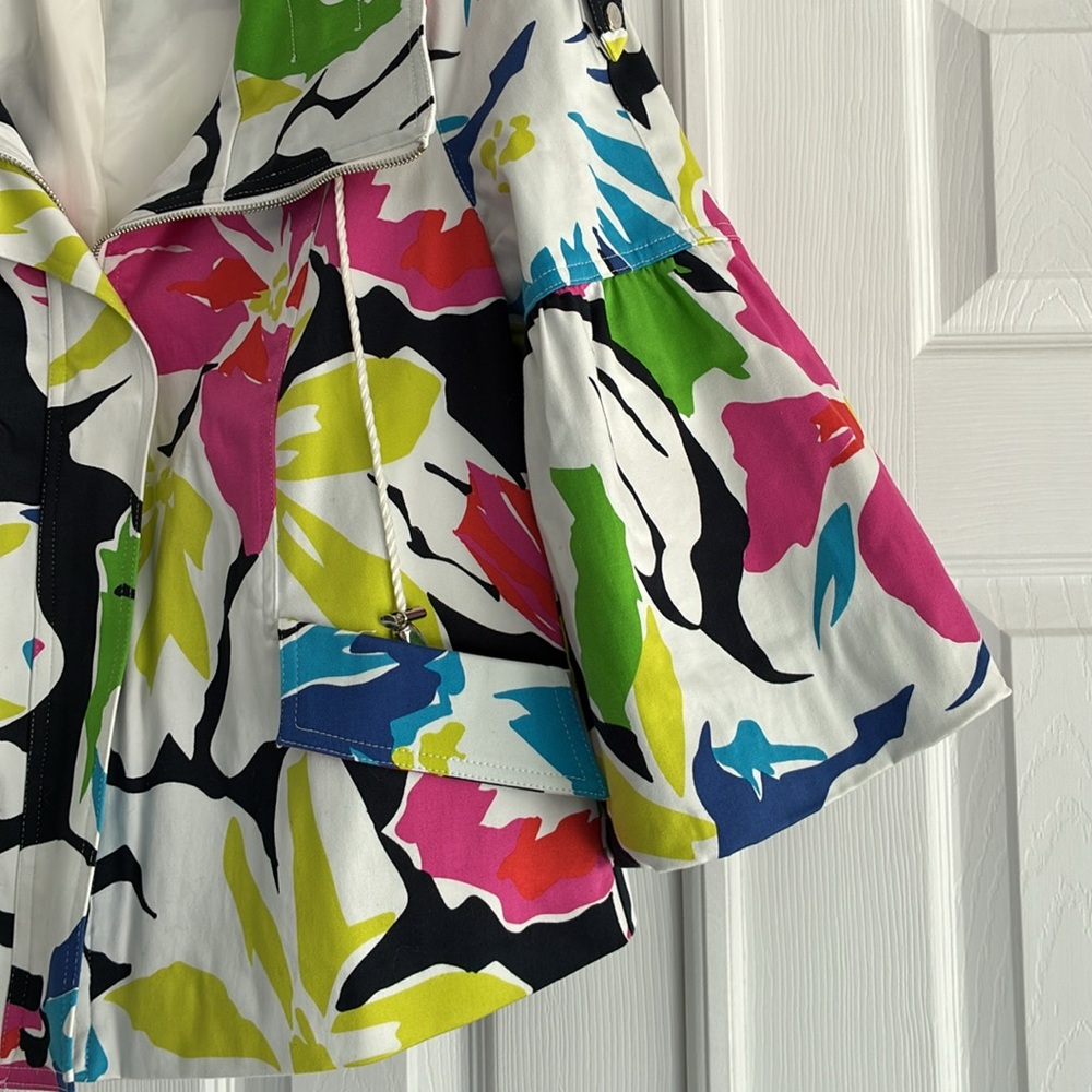 Cache Multicolor Abstract/Floral Print Jacket Size Medium - Picture 4 of 11